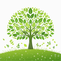 A green tree symbolizing environmental conservation and sustainability