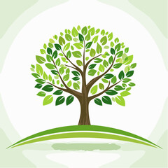 A green tree symbolizing environmental conservation and sustainability