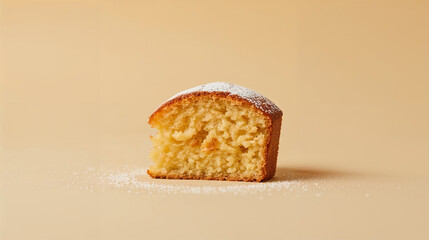Close-up of orange lattice cake placed on a cake stand, light green background.