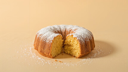 Close-up of orange lattice cake placed on a cake stand, light green background.
