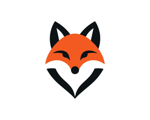 Obraz premium Bold Minimalist geometric fox head vector logo design