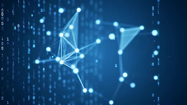 Abstract Blue Network Connections