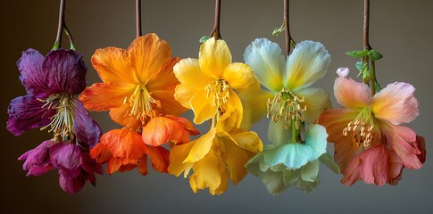 Rainbow Hanging Flowers