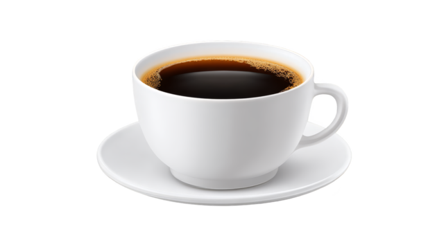 Steaming cup of coffee on a saucer, cozy moment of relaxation warm