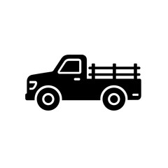 Pickup truck, symbolizing farm transport – black fill
