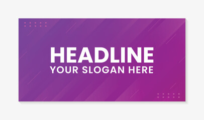 vector banner template for your business, abstract design purple modern