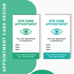 Eye Clinic Appointment Reminder Card &ndash; Editable Vector Design