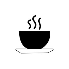 a cup of coffee silhouette icon design