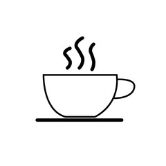 a cup of coffee silhouette icon design