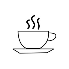 a cup of coffee silhouette icon design