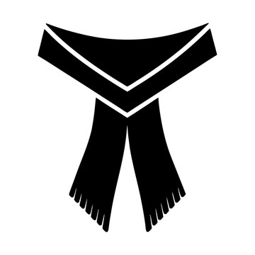 black scarf simple design clip art preview