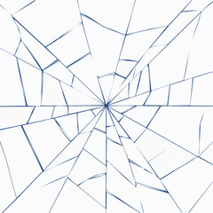 Obraz premium Broken ice surface with jagged cracks and frozen depth, stylized in clean vector detail.