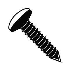 black screw vector illustration hardware fastener