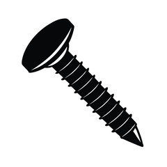 black screw vector illustration hardware fastener