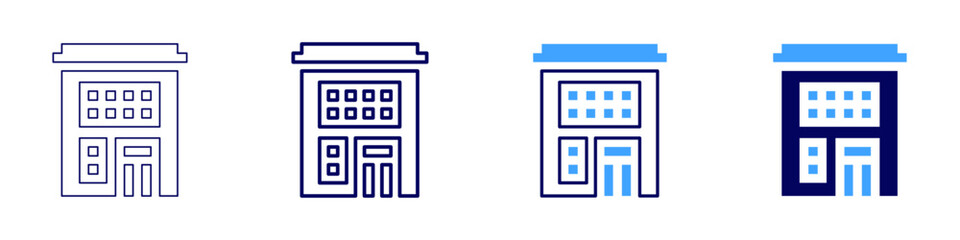 Fototapeta premium Building materials icon in 4 different styles. Thin Line, Line, Bold Line, Duotone. Duotone style. Editable stroke