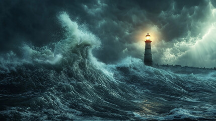 a breathtaking stormy ocean