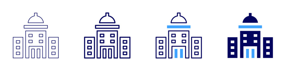 Building slabs icon in 4 different styles. Thin Line, Line, Bold Line, Duotone. Duotone style. Editable stroke