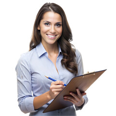 
businesswoman with clipboard

