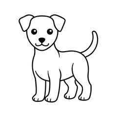 dog portrait illustration cute puppy pet anima