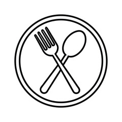 fork and spoon restaurant dining food icon