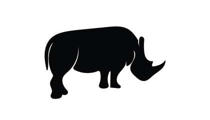 Rhino logo isolated on background. Vector illustration.