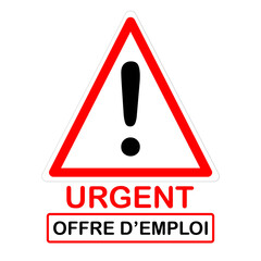 illustration signalisation, urgent offre d'emploi, PNG fond transparent
