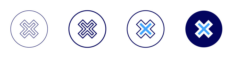 Fototapeta premium Delete registry icon in 4 different styles. Thin Line, Line, Bold Line, Duotone. Duotone style. Editable stroke