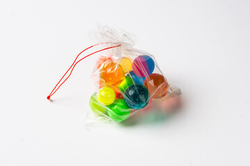 スーパーボールすくい　持ち帰り袋で