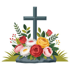 Flat Día de Finados Vector Design.