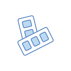 Color Palette Icon vector stock illustration