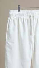 Close-up of White Drawstring Shorts