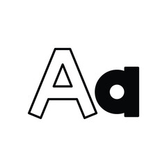 Typography Icon vector stock illustration