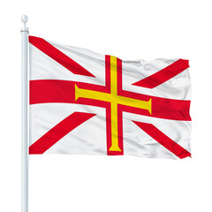 Fototapeta premium Channel Islands Flag waving in the Wind