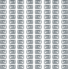 Rectangles with dots in the corners and stripes inside.