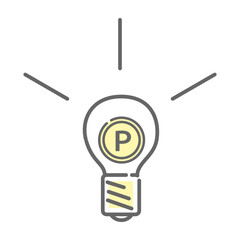 Creative idea icon with point symbol
