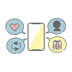 SNS giveaway campaign icons set