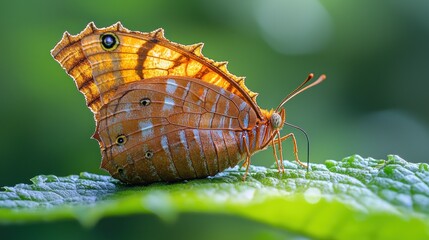 Detailed close-up of a butterfly