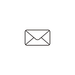 Line art mail icon with transparent background PNG and JPEG image for your business