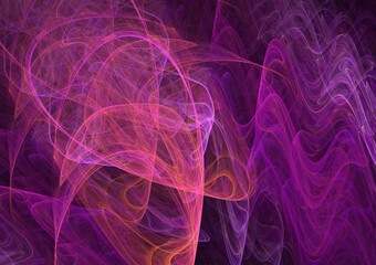 Fractal colored abstract on black background