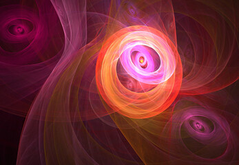 Fractal colored abstract on black background