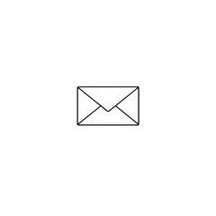 Line art mail icon with transparent background PNG and JPEG image for your business