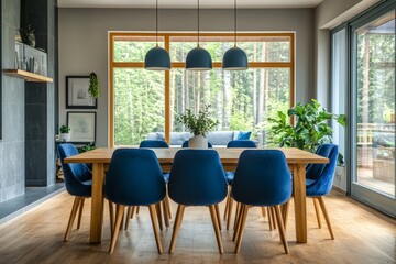 Fototapeta premium Interior design of a modern apartment, featuring a living room with a black wall and a gray sofa, offering a sophisticated and contemporary design, Generative AI