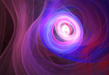 Fractal colored abstract on black background