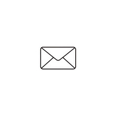 Line art mail icon with transparent background PNG and JPEG image for your business