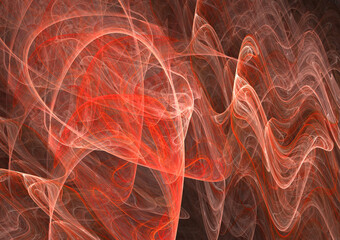 Fractal colored abstract on black background