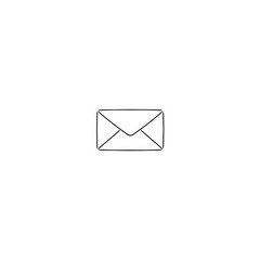 Line art mail icon with transparent background PNG and JPEG image for your business