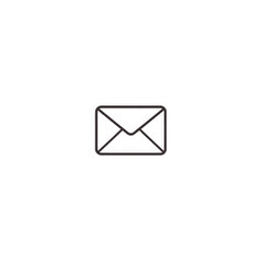 Line art mail icon with transparent background PNG and JPEG image for your business