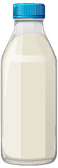 Realistic Milk Bottle Vector Illustration
