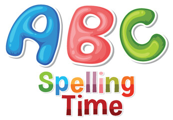 Colorful Alphabet Illustration for Educational Use