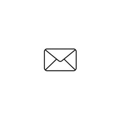 Line art mail icon with transparent background PNG and JPEG image for your business